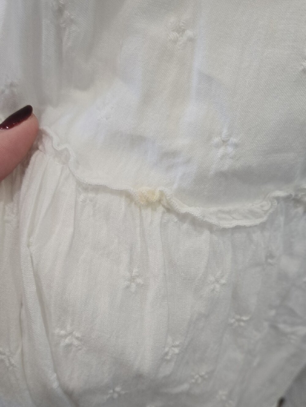 White Ruffle-Tiered Dress - Picture 3 of 4